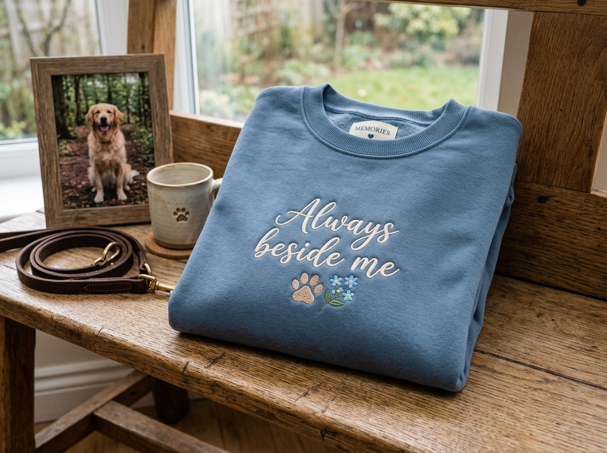 a dog's love quote — styled lifestyle scene