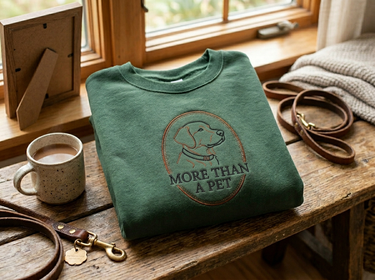 dog is man's best friend quote — styled lifestyle scene