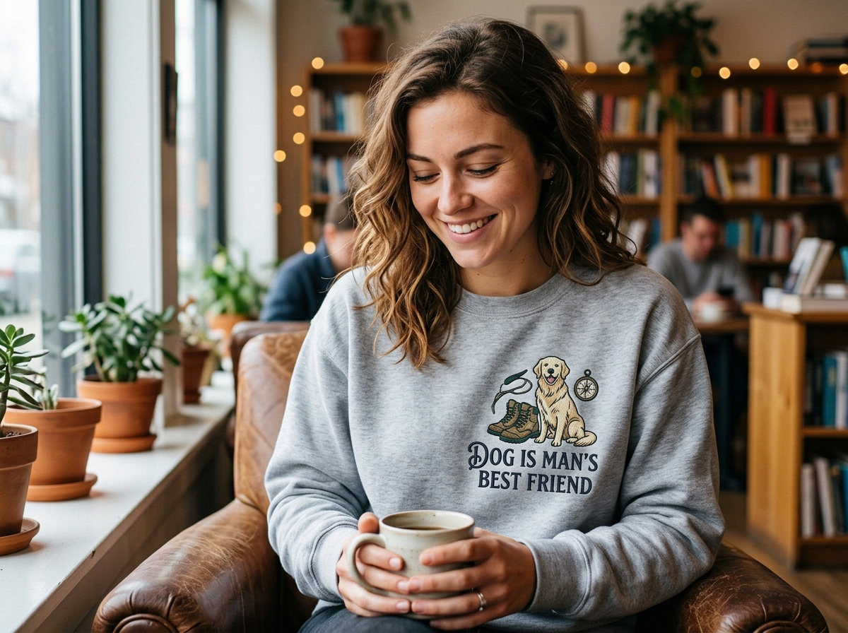 dog is man's best friend quote — lifestyle photo