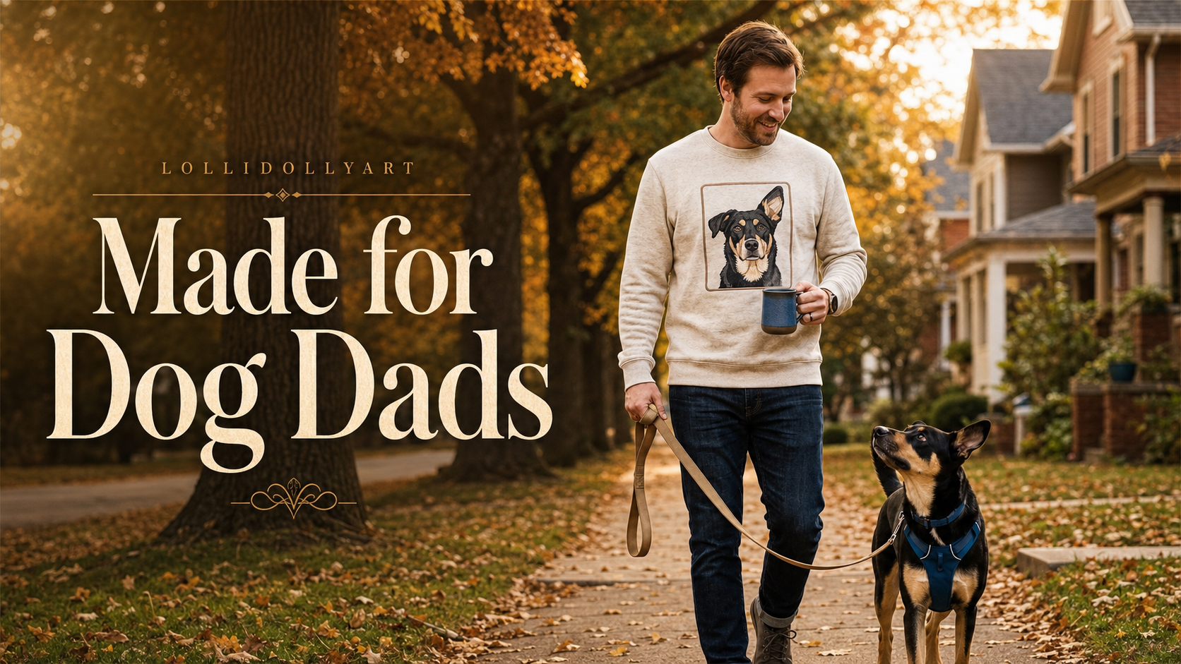 The Dog Dad Sweater He’ll Reach for Long After Gift Day dog dad sweater — lifestyle scene