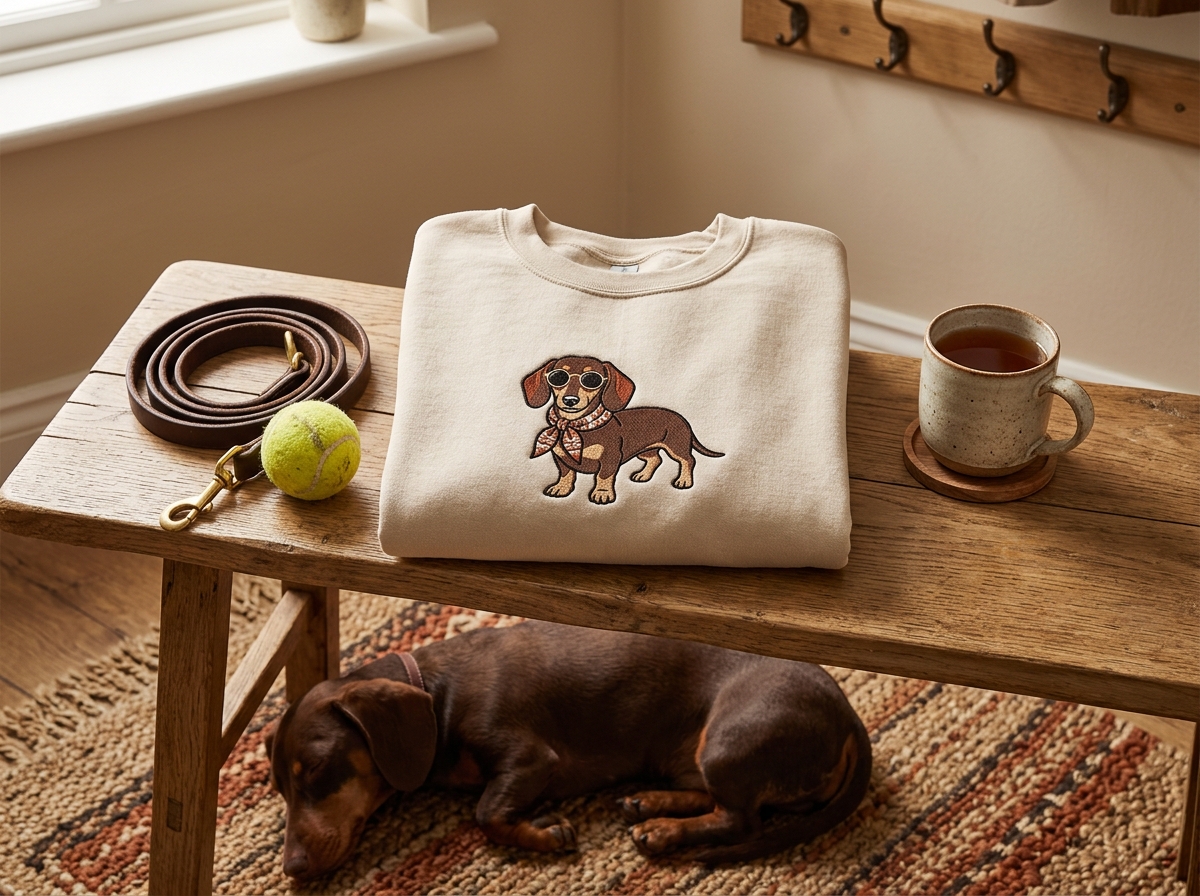 The Dog Dad Sweater He’ll Reach for Long After Gift Day dog dad sweater — styled lifestyle scene