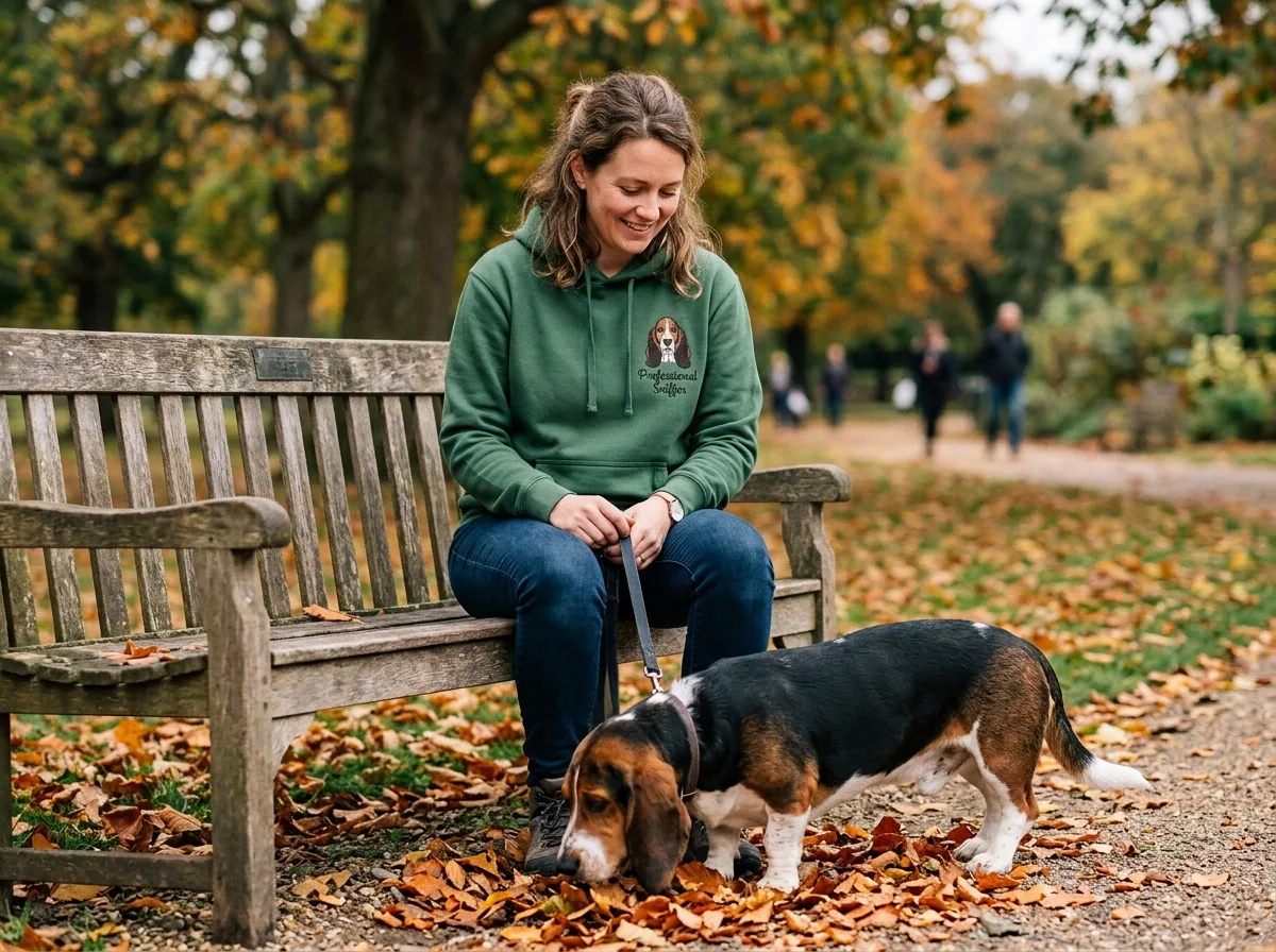 basset hound lovers — in-use lifestyle photo