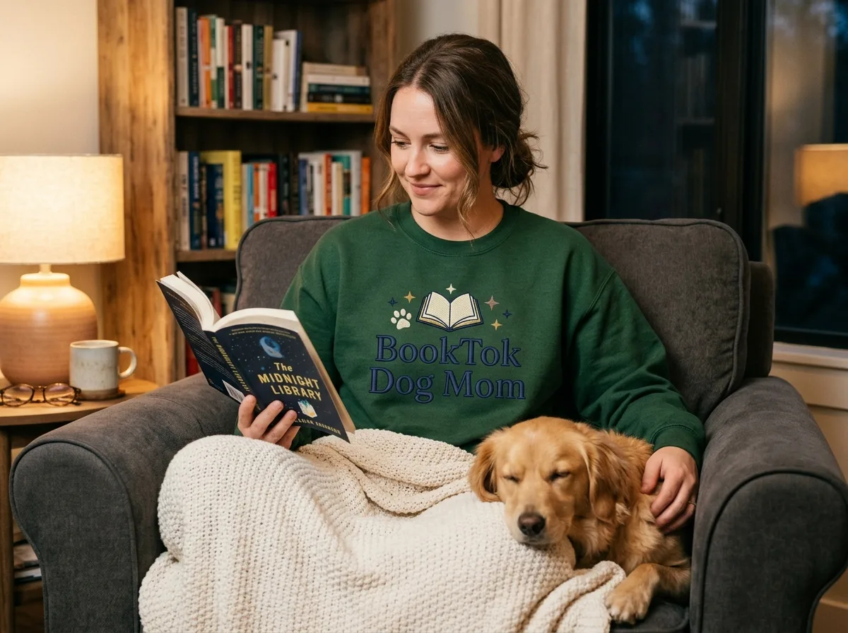 dog mom caption — styled lifestyle scene