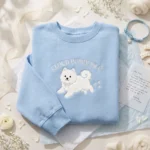Taylor Swift New Dog Details Embroidered Sweatshirt - Cloud Puppy Era embroidered-sweatshirt