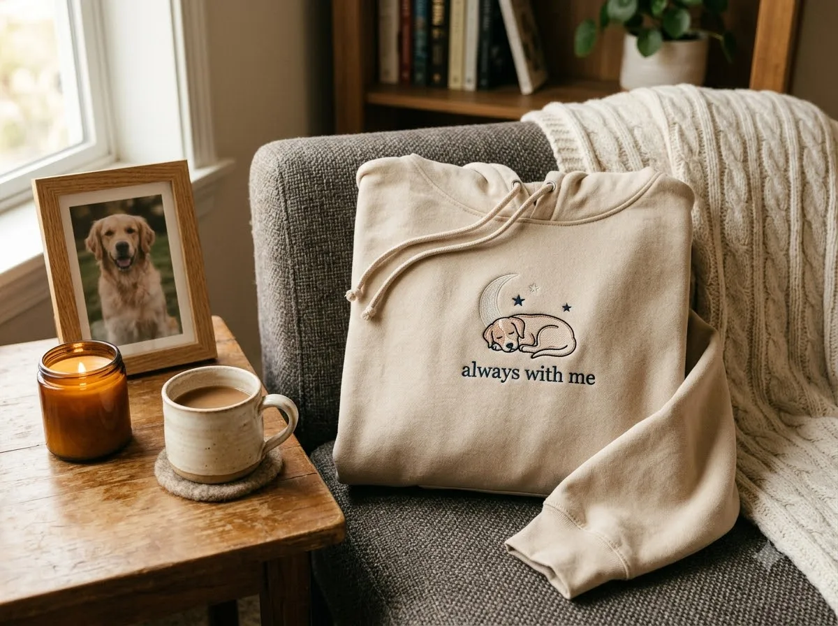 happy heavenly birthday to my dog — styled lifestyle scene