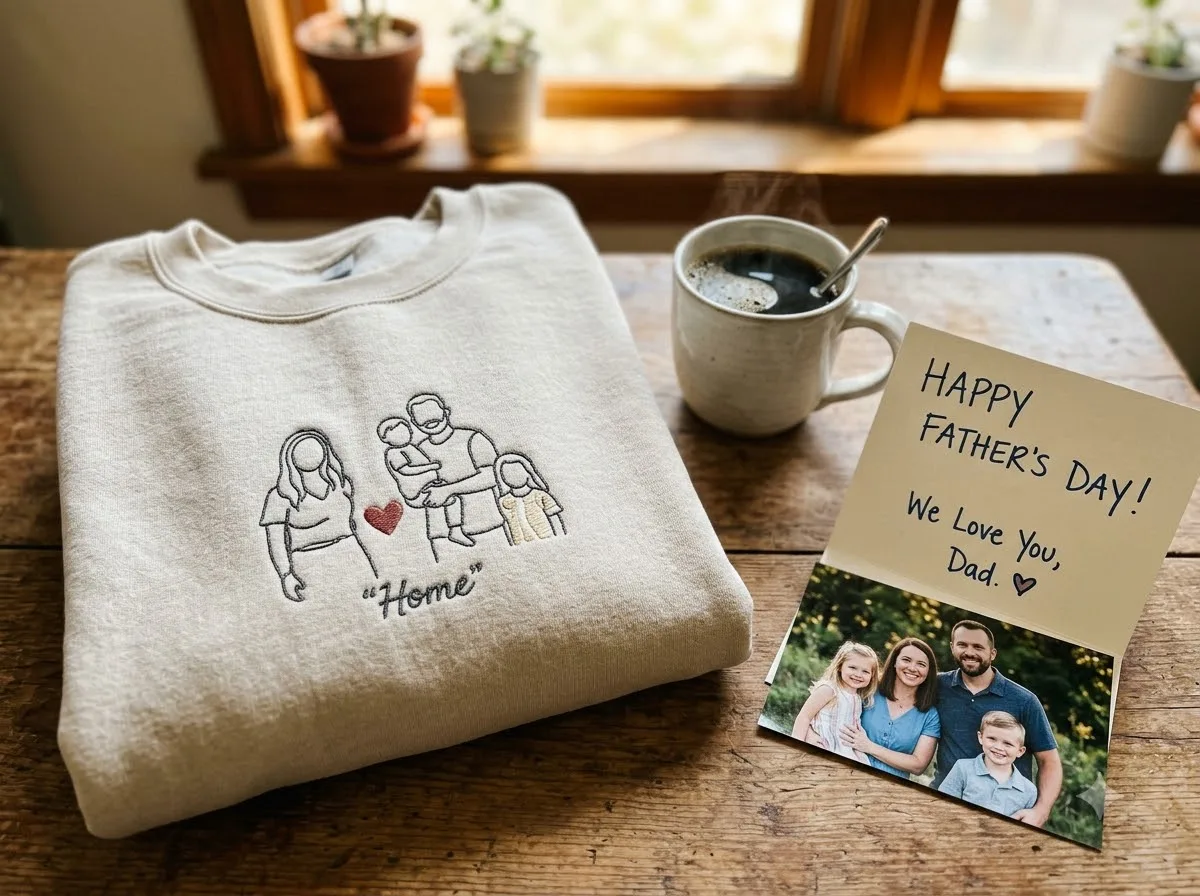 personalized photo gifts for dad — styled lifestyle scene