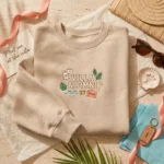 Villa Alumni Embroidered Sweatshirt - Reality TV Watch Party Design, Sand embroidered-sweatshirt