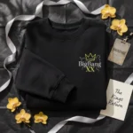 BIGBANG 2026 Tour Embroidered Sweatshirt - VIP Yellow Crown 20th Anniversary Graphic embroidered-sweatshirt