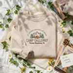 Camp Calloway Embroidered Sweatshirt - Fictional Wilderness Nature Bookish Hoodie embroidered-sweatshirt