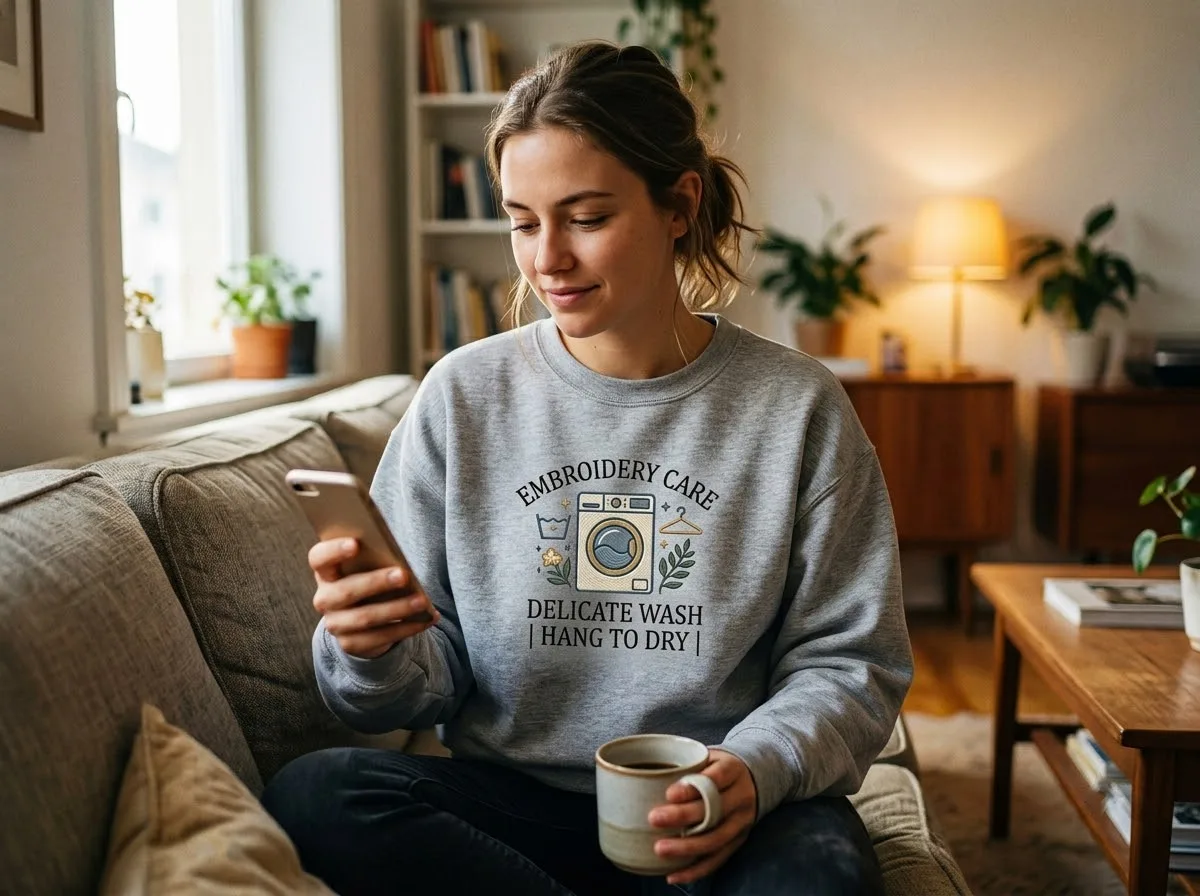 how to care for embroidered clothing — lifestyle photo