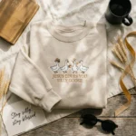 Christian Silly Goose Embroidered Sweatshirt - Funny Jesus Meme and Youth Group Gift embroidered-sweatshirt