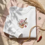 Chilifest 2026 Embroidered Sweatshirt - Pink Cowboy Hat Coastal Cowgirl Design embroidered-sweatshirt