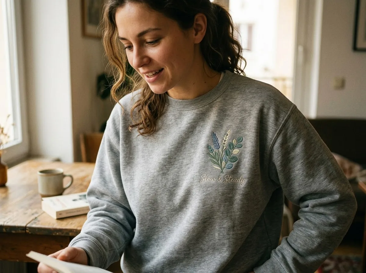 The Best Fonts for Embroidered Sweatshirts: A Sewist's Guide best fonts for embroidered sweatshirts — lifestyle photo