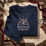 Resynced Gamer Embroidered Sweatshirt - Pirate Weapons Hidden Blade Navy Pullover embroidered-sweatshirt