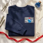 Blue Shirt Kid Embroidered Sweatshirt - Sturdy Manga Panel TikTok Dance Meme embroidered-sweatshirt