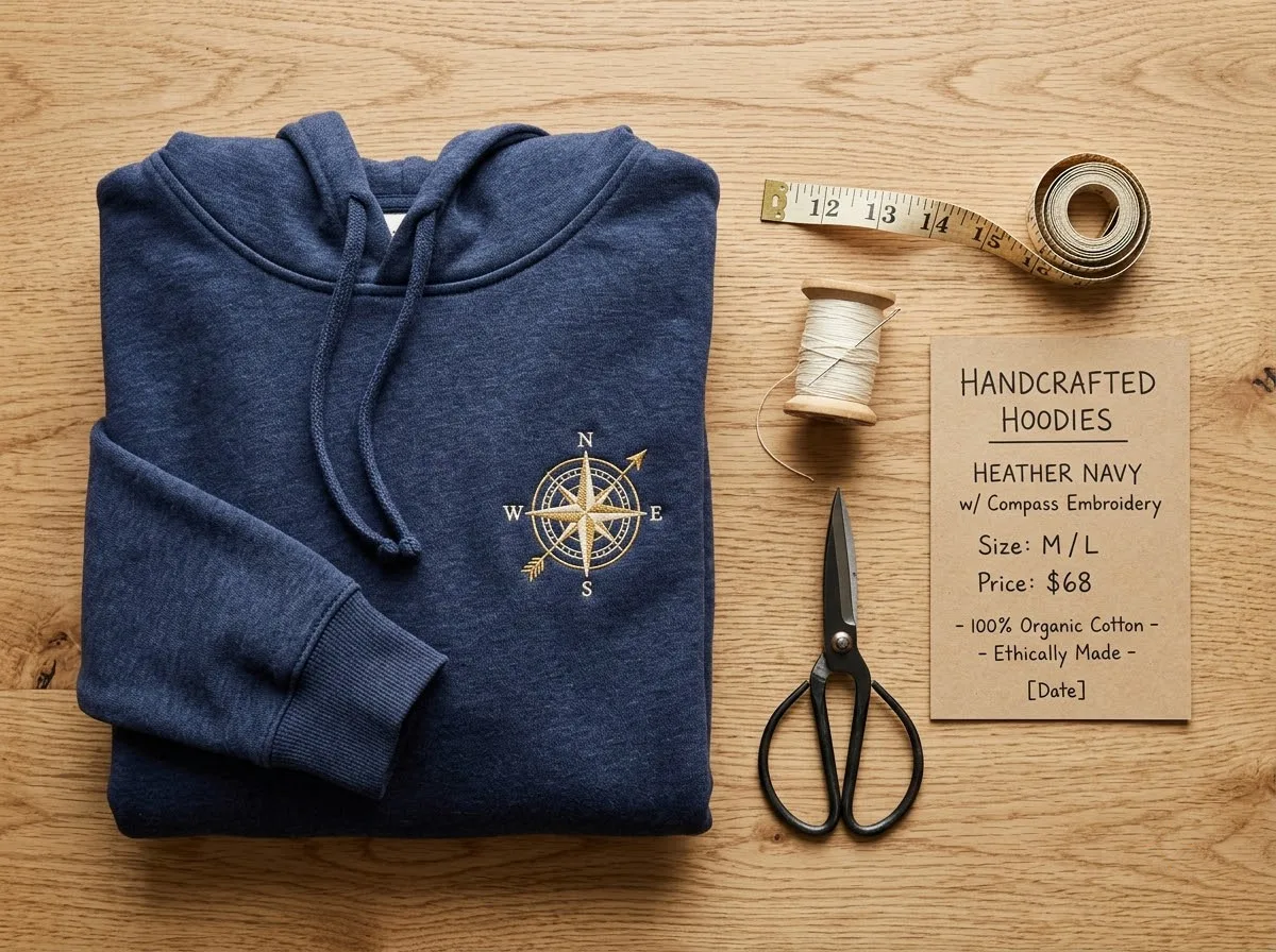 The Real Custom Embroidered Sweatshirt Cost — No Surprises at Checkout custom embroidered sweatshirt cost — styled lifestyle scene