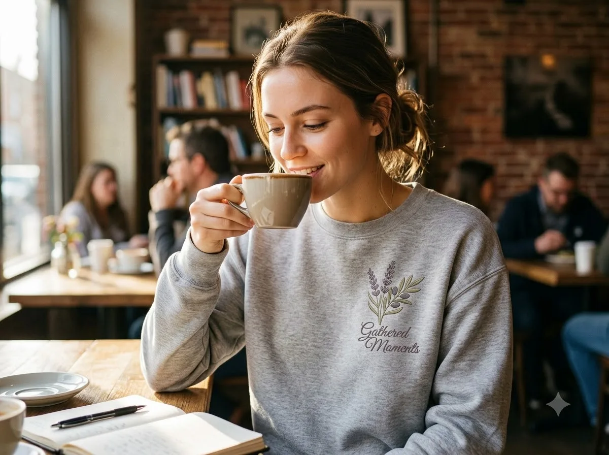 The Real Custom Embroidered Sweatshirt Cost — No Surprises at Checkout custom embroidered sweatshirt cost — lifestyle photo