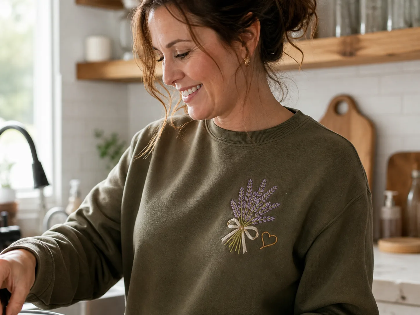 Embroidered Gift Ideas for Family That Go Beyond a Name on a Shirt embroidered gift ideas for family — lifestyle photo