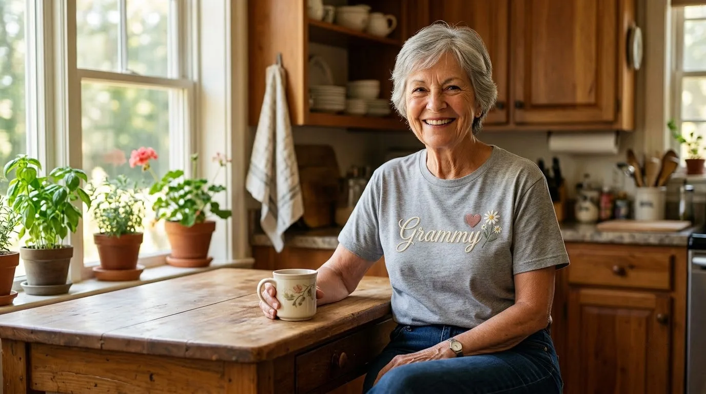 Women's Relaxed Tee Sizing for Grandma Gifts: How to Buy the Fit She’ll Actually Wear women's relaxed tee sizing for grandma gifts — lifestyle scene