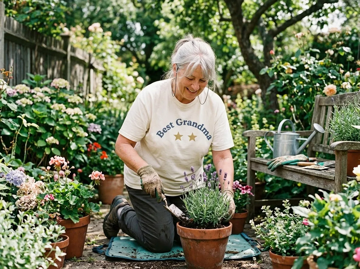 Women's Relaxed Tee Sizing for Grandma Gifts: How to Buy the Fit She’ll Actually Wear women's relaxed tee sizing for grandma gifts — in-use lifestyle photo
