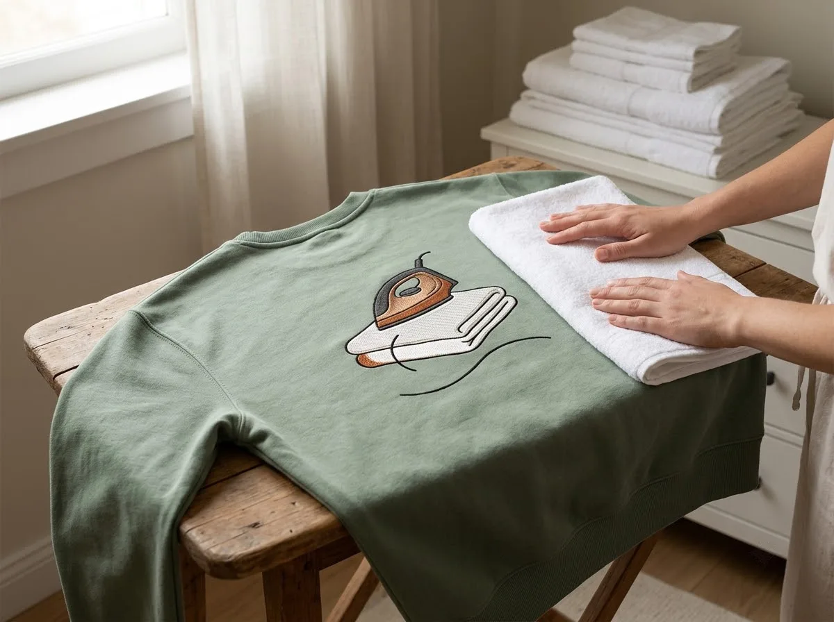 how to care for embroidered cotton shirts — styled lifestyle scene