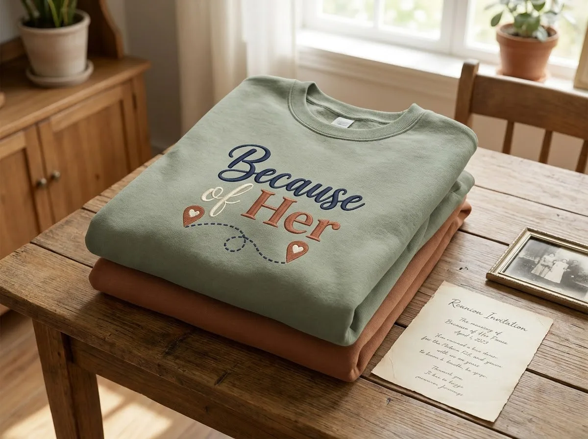 family reunion shirt ideas for grandma — styled lifestyle scene