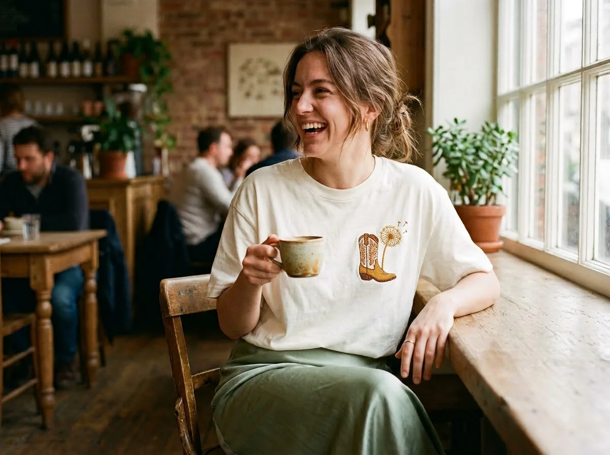 How to Style a Casual Embroidered Tee Without Looking Like You Tried Too Hard how to style a casual embroidered tee — in-use lifestyle photo