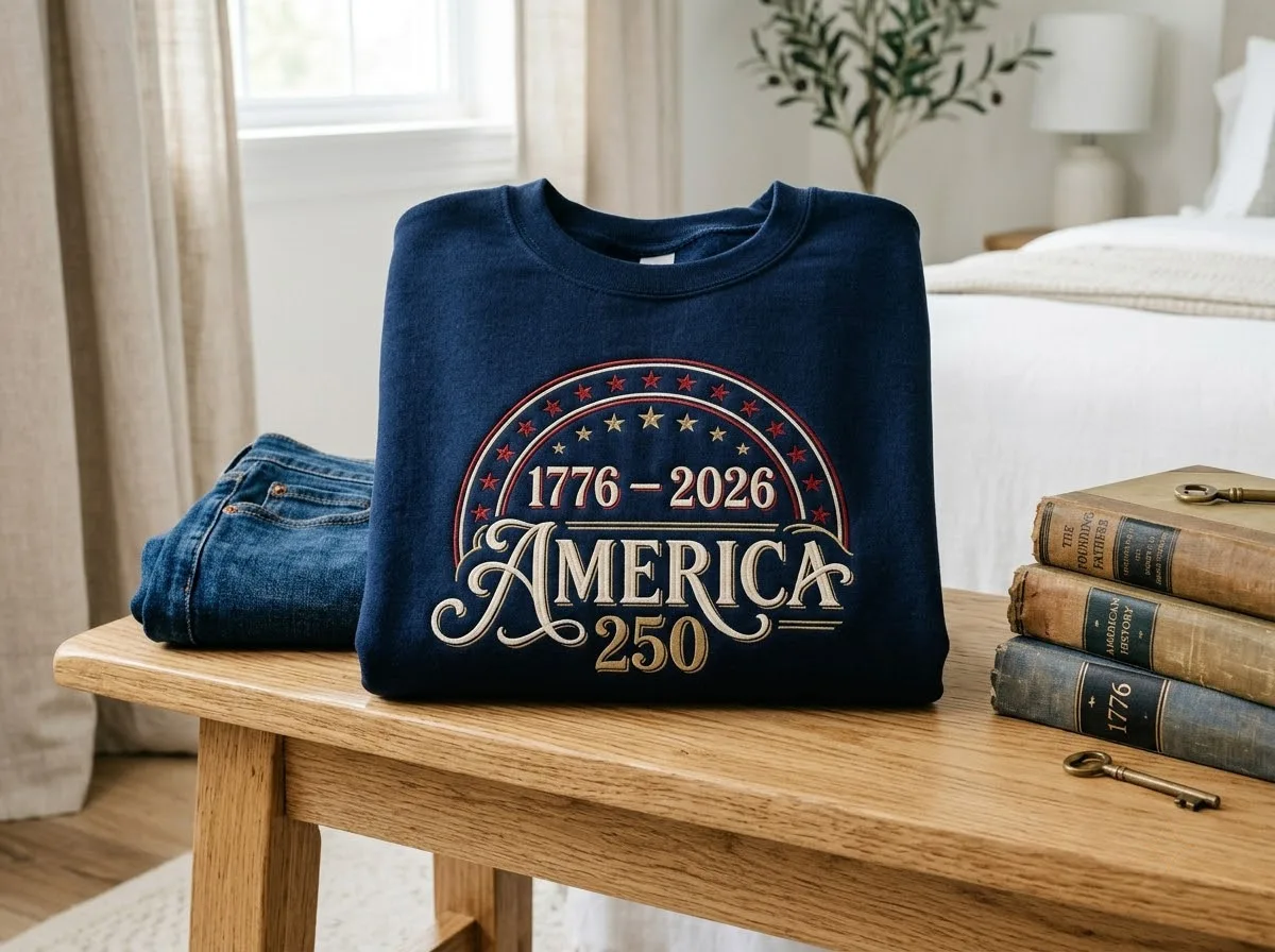 embroidered vs printed apparel — styled lifestyle scene