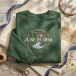 Galveston Juneteenth Embroidered Sweatshirt - June 19 1865 Freedom Day Texas embroidered-sweatshirt