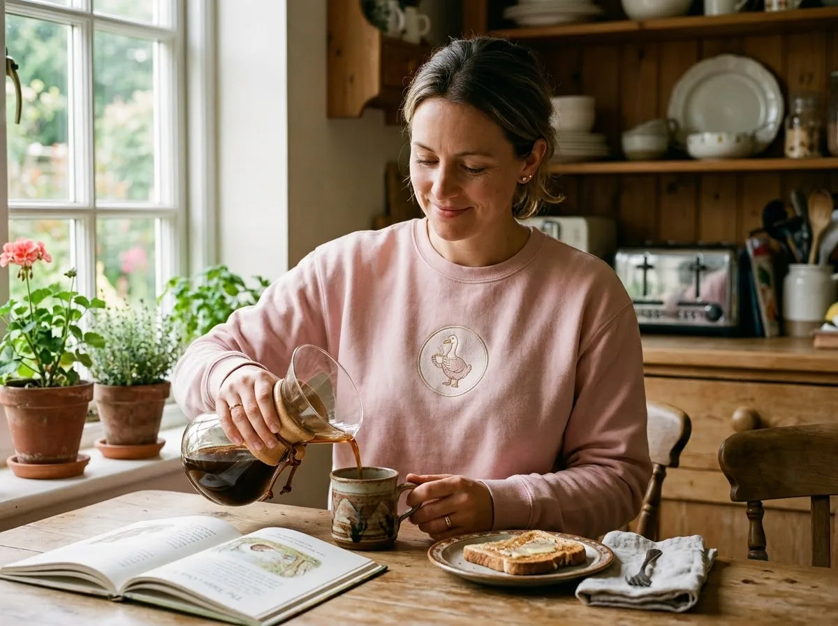 mother goose graphic tee outfit ideas — in-use lifestyle photo