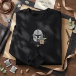 Mandalorian And Grogu Disney+ Plus Embroidered Sweatshirt embroidered-sweatshirt