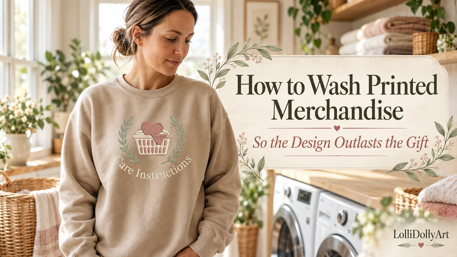 how to wash printed merchandise — lifestyle scene