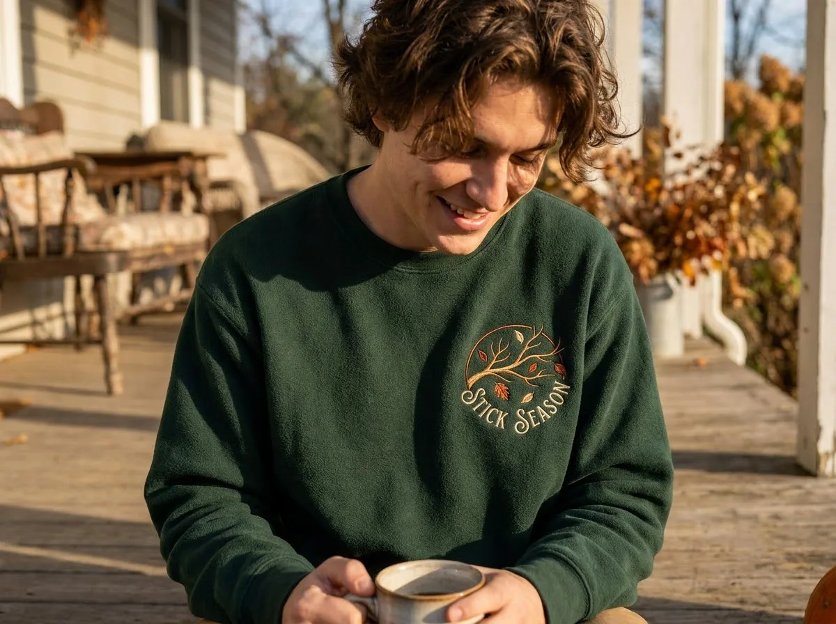The Stick Season Merch Worth Buying Before the Leaves Disappear stick season merch — lifestyle photo