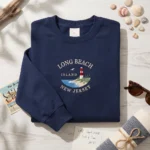 Long Beach Island Embroidered Sweatshirt - Jersey Shore Gift embroidered-sweatshirt