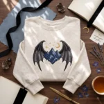 Night Court Mountain Wings - Fantasy Shirt Embroidered Sweatshirt embroidered-sweatshirt